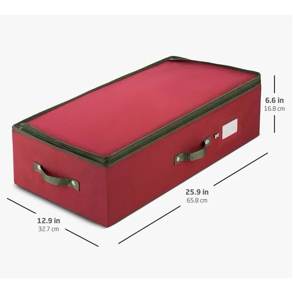 Underbed Christmas Ornament Storage Box - Stores 64 3